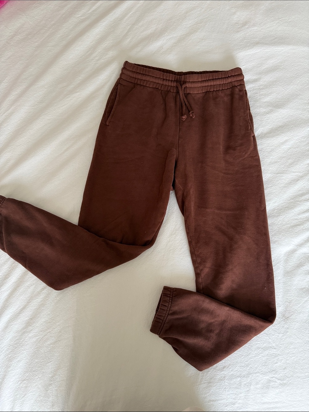TNA brown cozy fleece Sweatpants